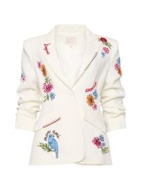 Cinq A Sept Cheyenne floral-embroidered Blazer | Neutrals | FARFETCH at Farfetch